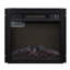 Foyer électrique 120 V 18 po, effet de flamme réaliste, verre trempé noir, télécommande et bouton tactile 1400 W encastrable 18 po, 3 modes, contrôle, option de chauffage écoénergétique