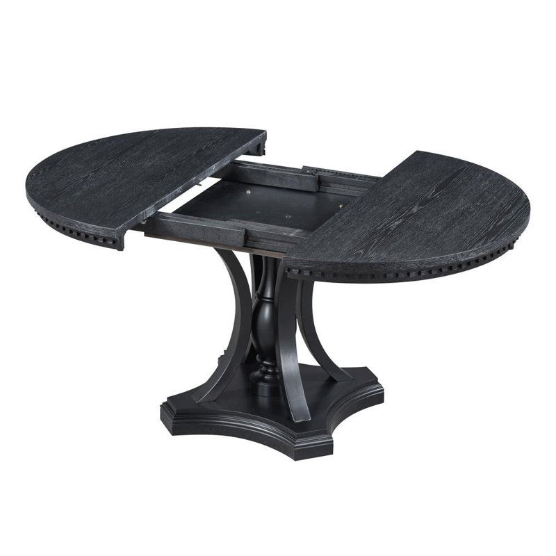 Ensemble de salle à manger 5 pièces, une table ronde extensible et 4 chaises