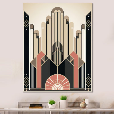 " Art Nouveau Vintage Architure In Retro Colors "