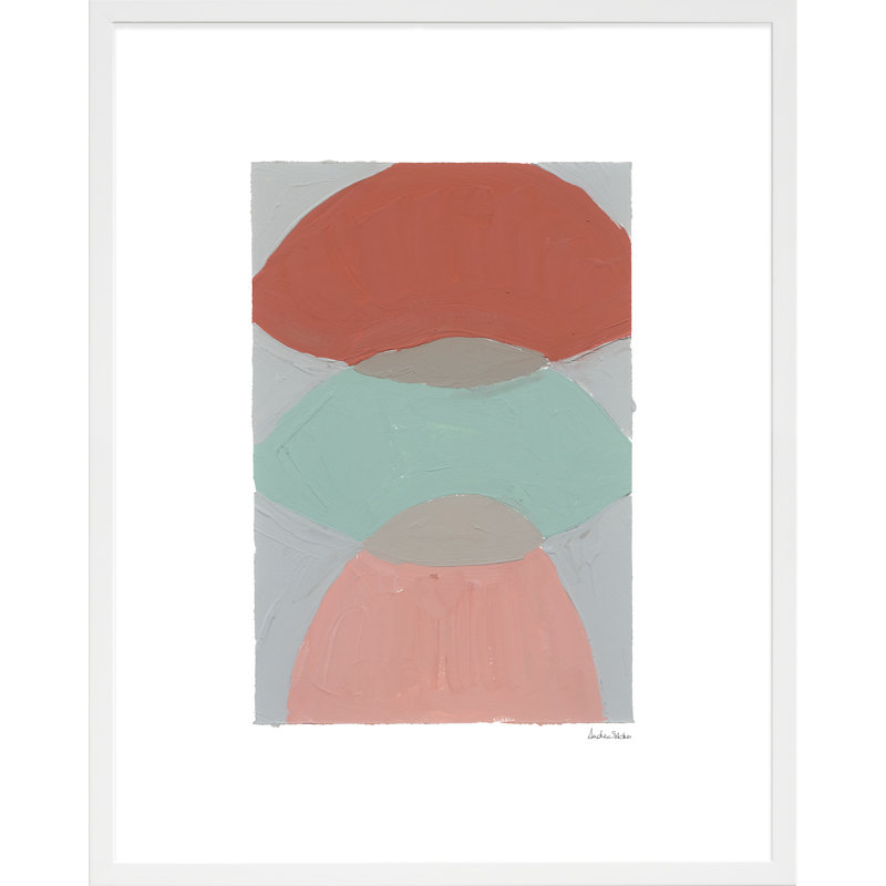 Triple Fusion 2 Print by Andrea Stokes, 25" H x 20" W x 1.25" D, White Framed