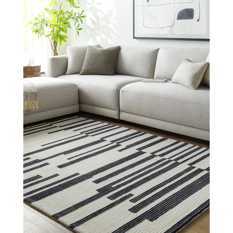 Tapis moderne touffeté à la main Jaykwon, Rectangle 2 pi x 3 pi