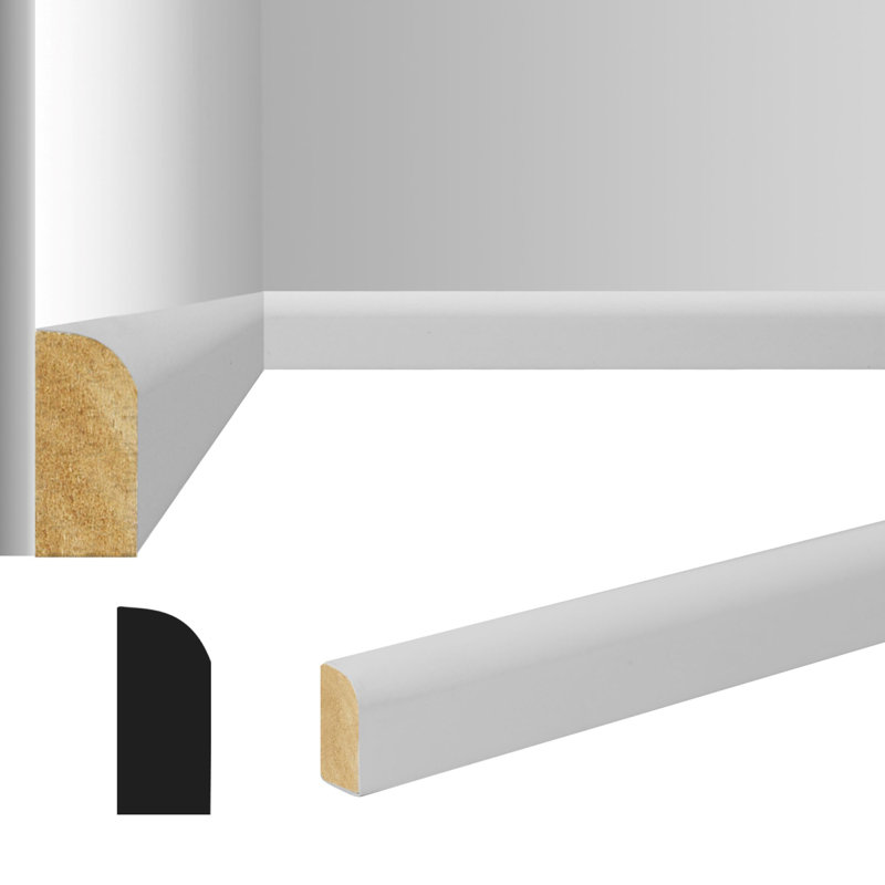Art3d 96''x0.75''x0.35'' Wall Corner Moulding Trim,Glue Up Wall Corner Trim Moulding for Wall Edge Corner Countertop,Set of 4