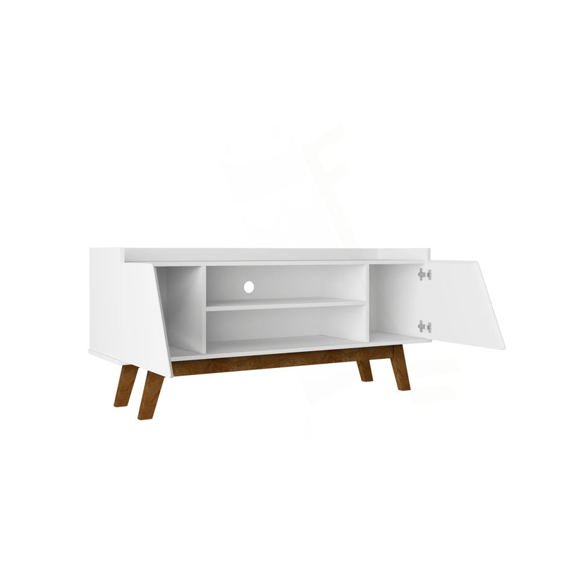 Meuble télé Mid-Century, Blanc