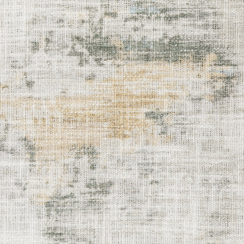 Kluge Abstract Machine Made Power Loom Polyester Area Rug in Gray/Gold, Rectangle 8'9" x 12'