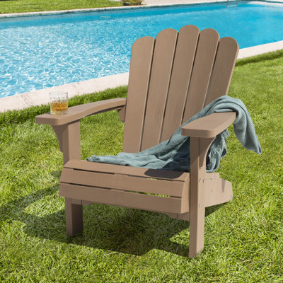 Chaises de patio Adirondack résistantes aux intempéries avec accoudoirs élargis