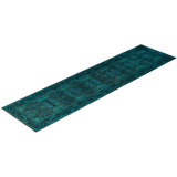 Overdyed One-of-a-Kind 2' 8" X 10' 7" Hand Knotted Area Rug