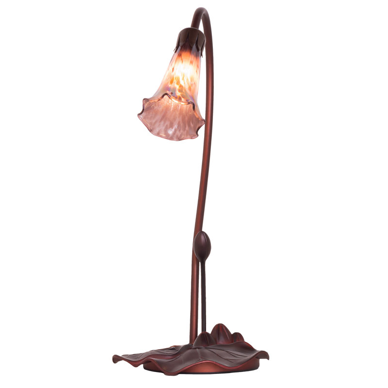 Kelsoe Arched Table Lamp, Mahogany Bronze, Pink