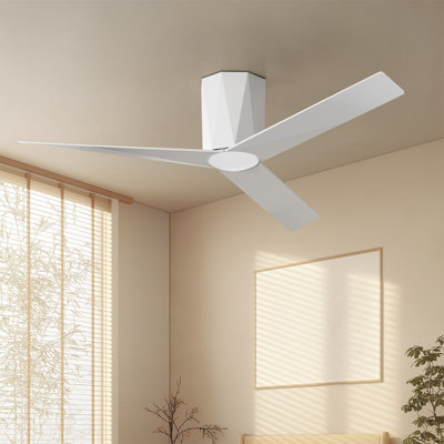 Ventilateurs de plafond encastrés 52 po avec lumières DEL à intensité variable blanc
