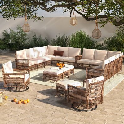 Susie 14-Person Rocking and Swivel Sectional