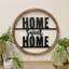 Signe en bois / métal «Home Sweet»