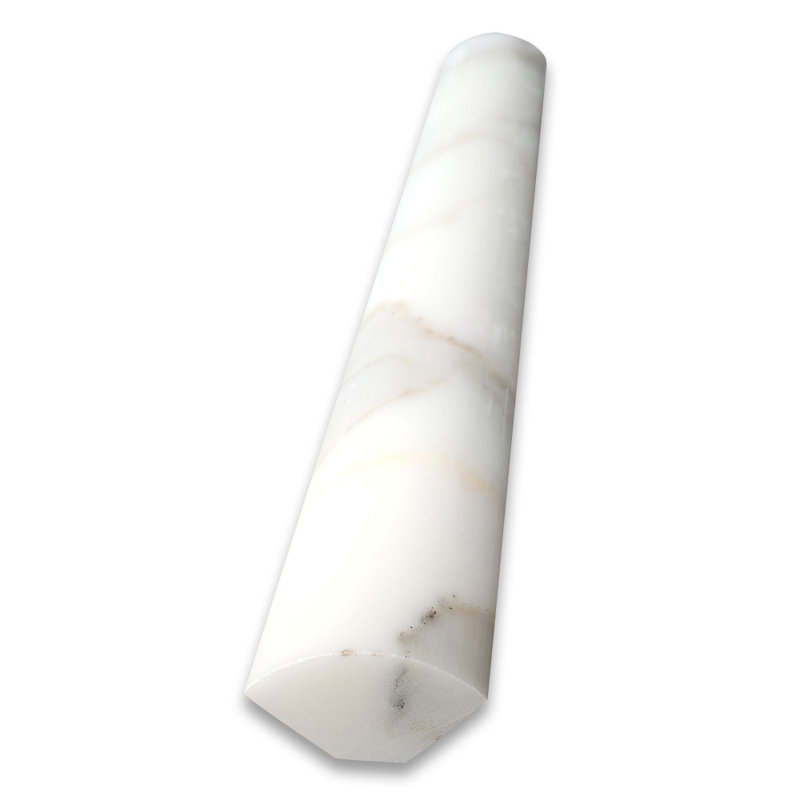 12" x 1" Marble Mosaic Wall & Floor Tile, White/Beige