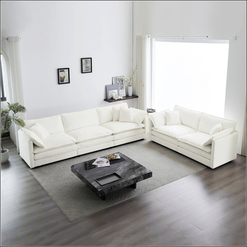 Ensemble de canapé moderne pour le salon, Blanc