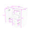 Meuble-lavabo autoportant avec lavabo en céramique, 3 tiroirs et armoire de rangement-519724008-530742286