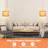 Plug In Pendant Light, Hanging Lights With Plug In Cord, Hanging Lamp With 15Ft Hemp Rope, On/Off Switch, Beige Linen Shade, Light Fixture For Bedroom, Living Room, Dining Table 2 Pack
