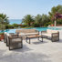 Ensemble de conversation pour patio 7 personnes avec table basse