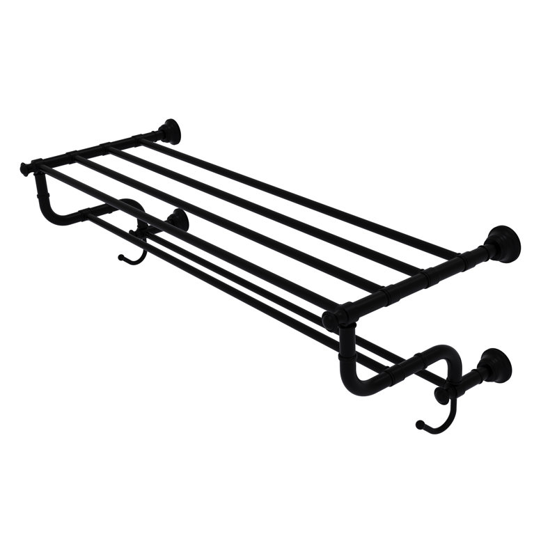 Porte-serviettes mural Freyja, Noir mat, P 12,5 po x l 26 po x H 10,6 po