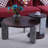 Modern Coffee/End Table Set - Walnut Veneered MDF, Sintered Stone Base - Walnut