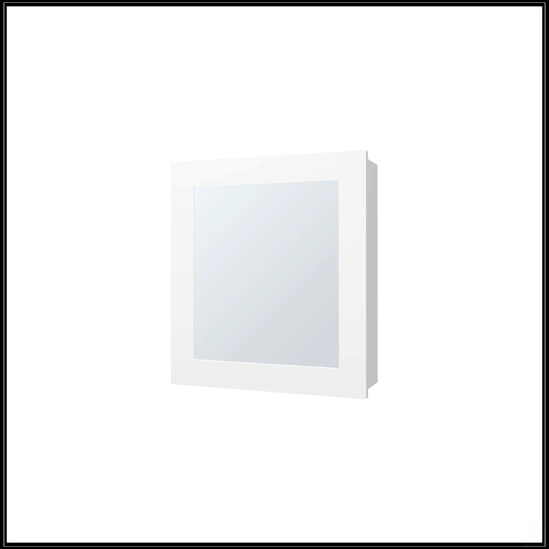 White Medicine Cabinet With Included Mirror, White