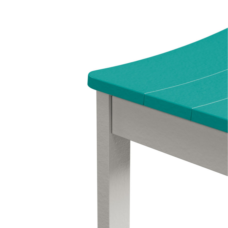Tabouret de bar sans dossier Shoreline, Gris anse / bleu verre de mer