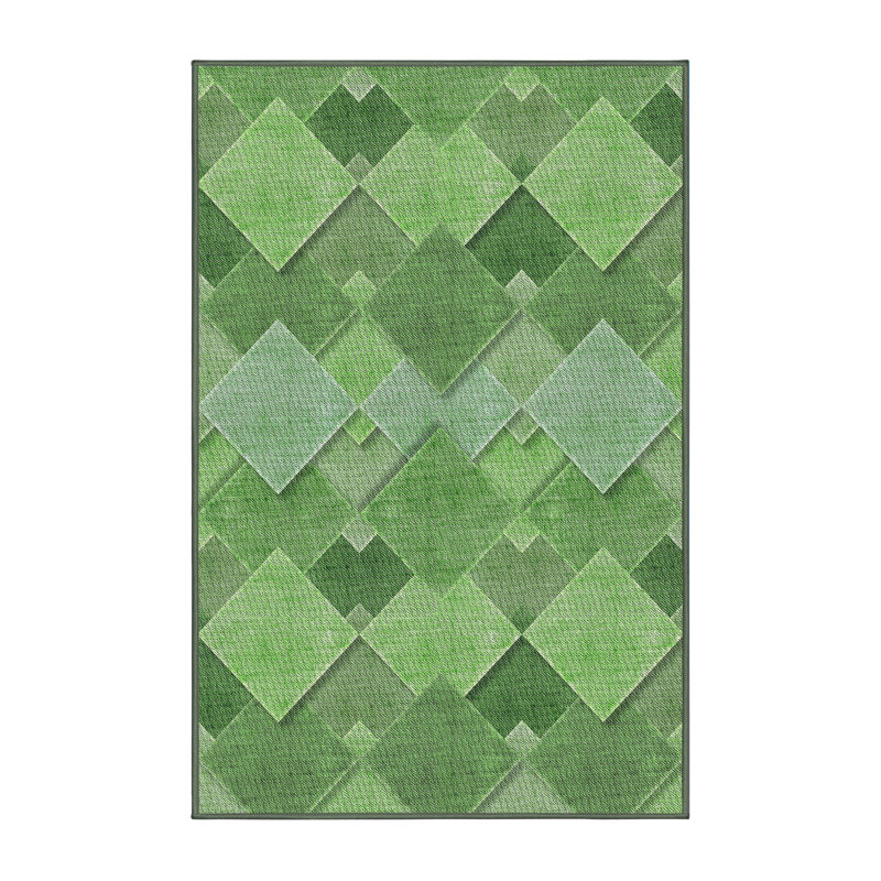 Tapis géométrique vert, Rectangle 5 pi x 8 pi
