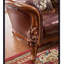 Fauteuil de luxe de style européen avec fauteuil capitonné en cuir de vache de 48,43 po de largeur