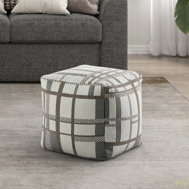 Pouf carré en tissu d'ameublement en tissu jacquard moderne, repose-pieds, repose-pieds antidérapant, fauteuil à billes, repose-pieds 1pc