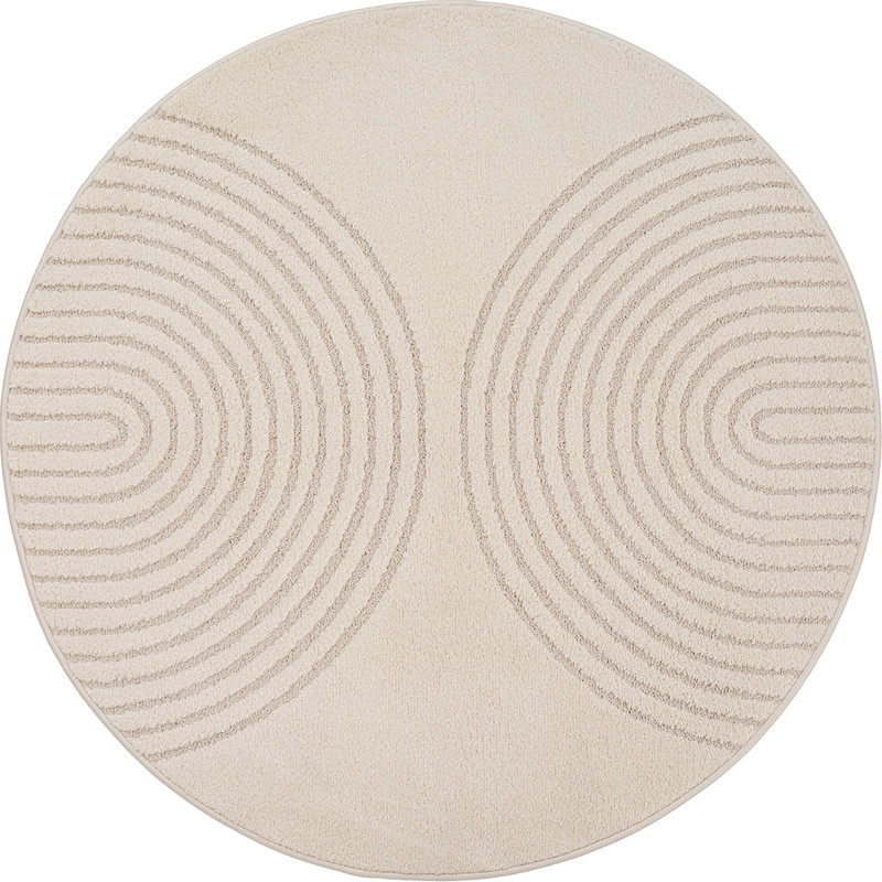 Delhomme Geometric Area Rug, Round 120 cm