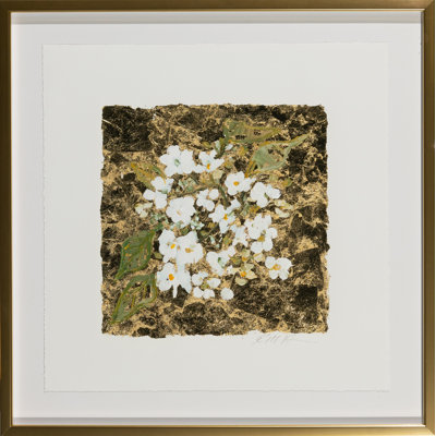 Or et hortensia par Robert Robinson - Peinture encadrée sur papier