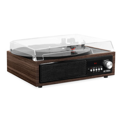 3-In-1 Bluetooth Record Player with Built-in Speakers and 3-Speed Turntable