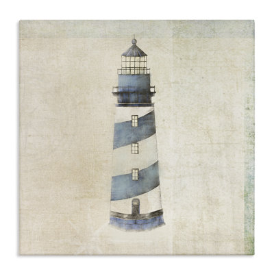 Art mural sur toile, "Rustic maritime phare" par John Rossini