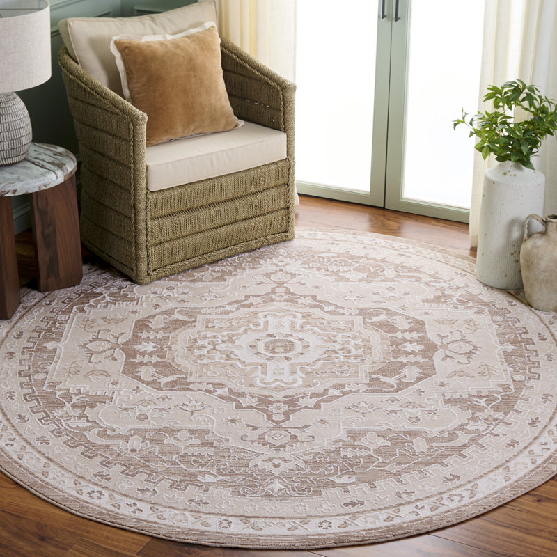 Sydney 400 Performance Abstract Indoor Rug, Round 6'6"