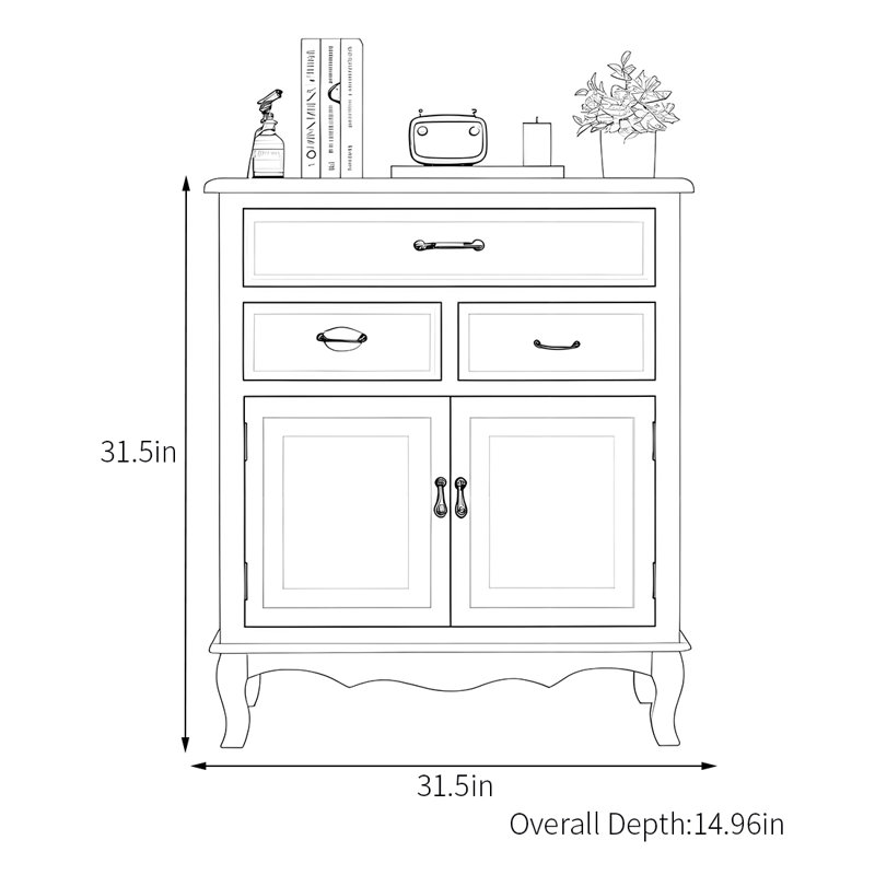 Modern multi-purpose simple accent cabinet.