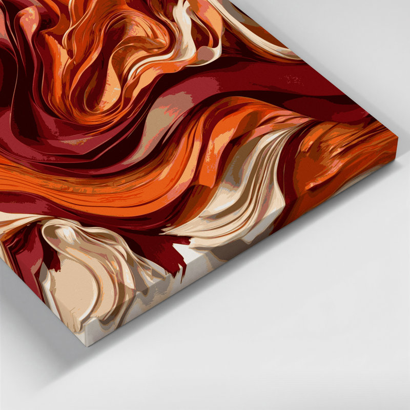 «Lyrical Abstraction 93», art mural sur toile brune, H 11 po x l 14 po