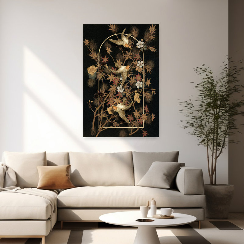 Denetria Contemporary Art Classic Bird Autumn Winter Wall Art - Wrapped Canvas Print, 152.4 cm H x 101.6 cm W