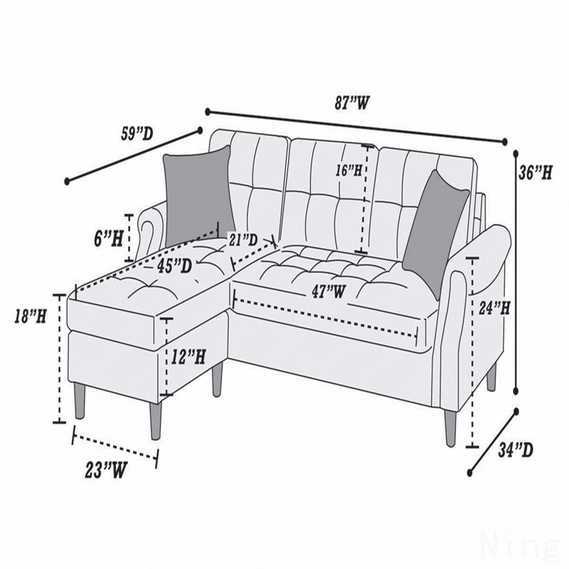 Canapé modulaire en similicuir noir, Café clair