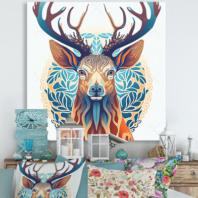 Wild Buck In Blue And Brown " Wild Buck In Blue And Brown " Color Photography Print