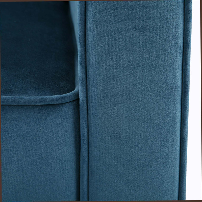 Fauteuil club en velours bleu, Blue