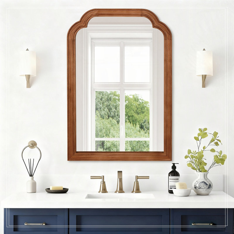 Miroir de coin, Bois naturel, 30 po x 20 po