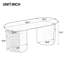 Ensemble table basse ovale en bois avec 2 poufs assortis