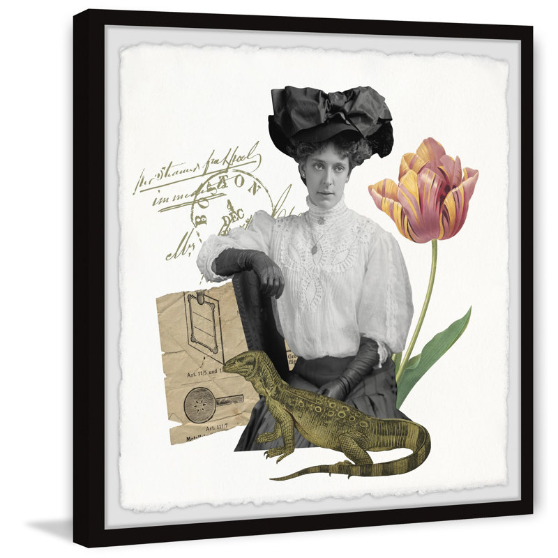 Old Fashioned Bonnet 1 Piece Single Picture Frame Wall Art, 30cm H x 30cm W