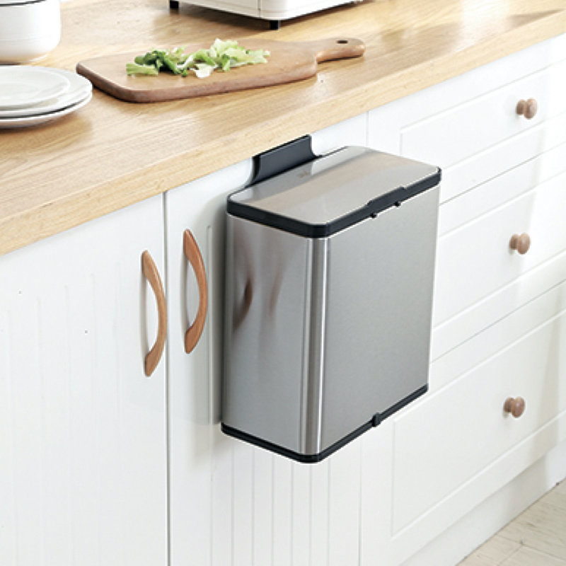Steel Manual Lift Waste Bin - 7L
