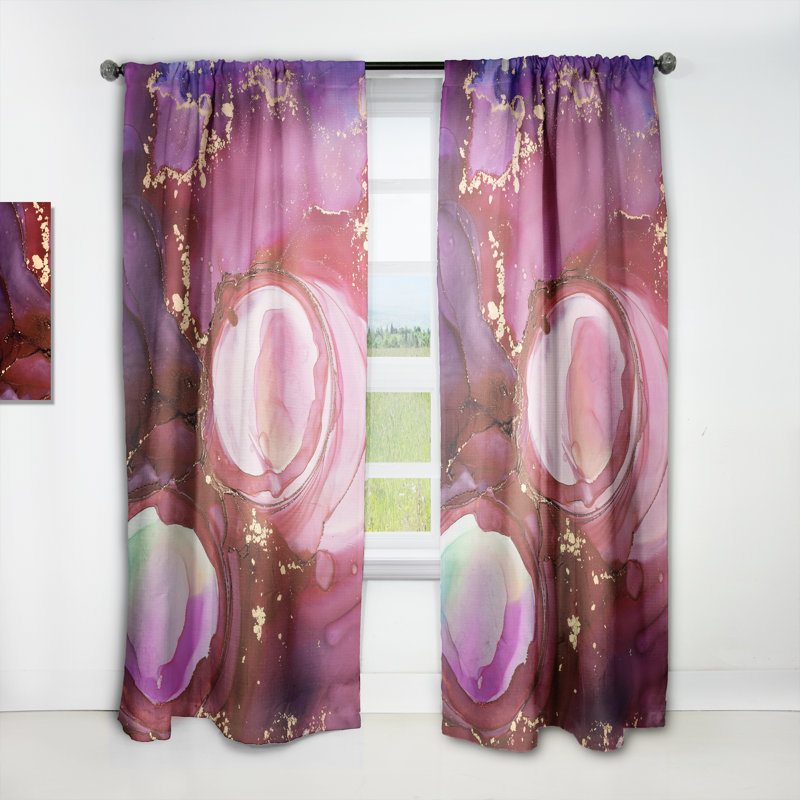 Paire de rideaux semi-transparents avec passe-tringle