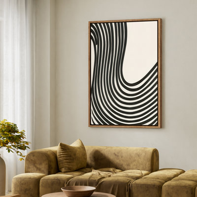 Framed Canvas Wall Art - Vintage Abstract Wall Prints for Bedroom