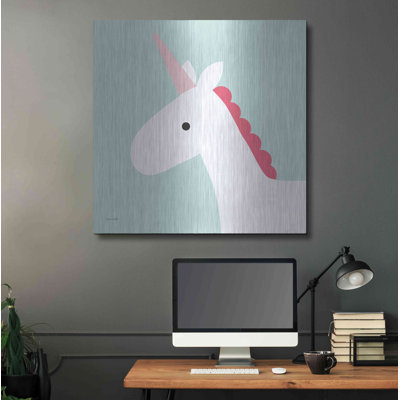 «Unicorn» par Ann Kelle Designs, Met Unicorn par Ann Kelle - impression sans cadre sur métal