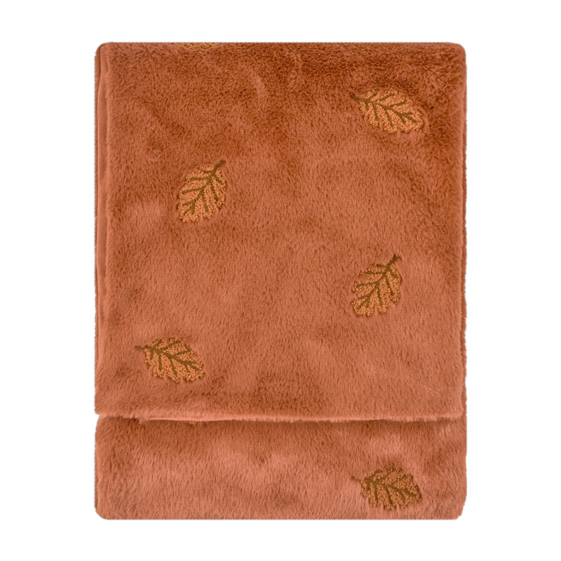 Autumn Trail Abstract Knitted Blanket