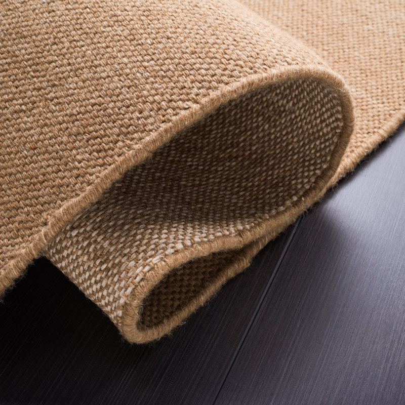 Handwoven Brown Wool Flatweave Rug, 4' x 6'