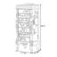 Armoire à bijoux verte verte + bois manufacturé + métaux