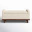 Banc de rangement rembourré avec pieds en bois massif L 46,2 po Luker-204709506