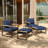 2 Pieces Outdoor Aluminum Ottoman with Olefin Cushion-1074333415