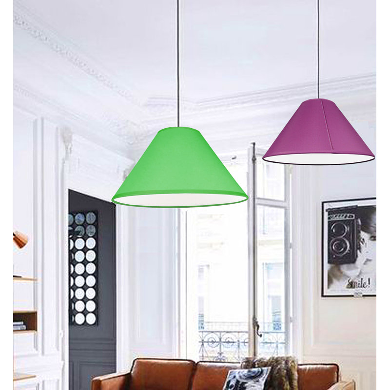 16cm H Cotton Empire Lamp Shade ( Screw On ), Green, 22cm H x 35cm W x 35cm D